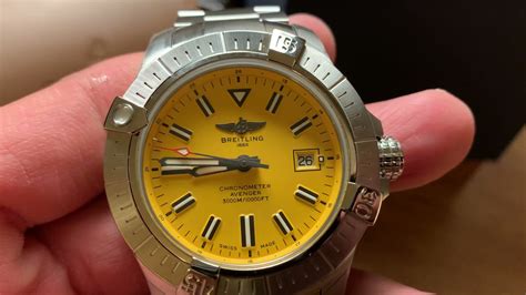 breitling watch face facer|yellow face breitling watch.